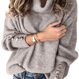 Chunky cowl neck sweater